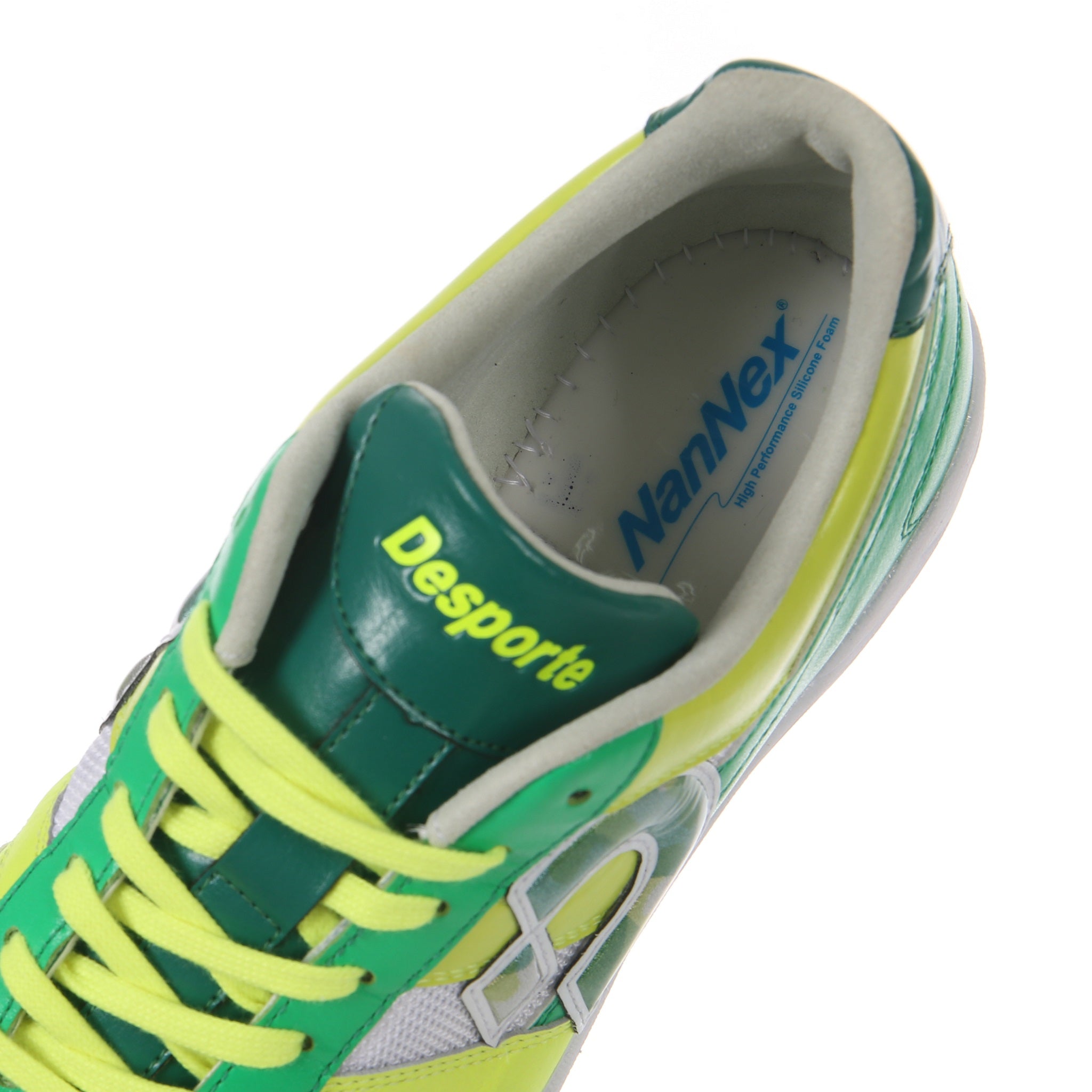 Desporte Boa Vista ID PRO2 LTD 20th Anniversary yellow and green futsal shoe with Nannex high performance silicone foam shock absorption and cushioning