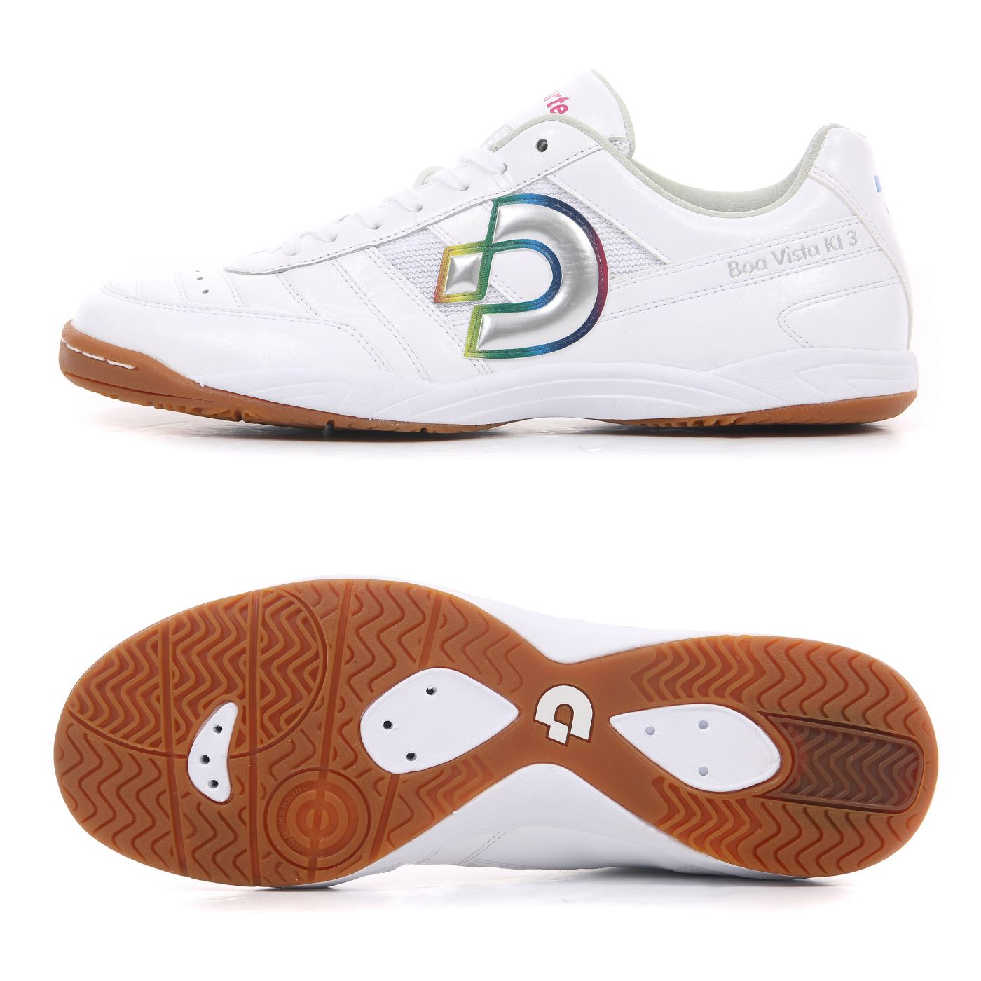 Desporte Boa Vista KI3 white and silver rainbow futsal shoes