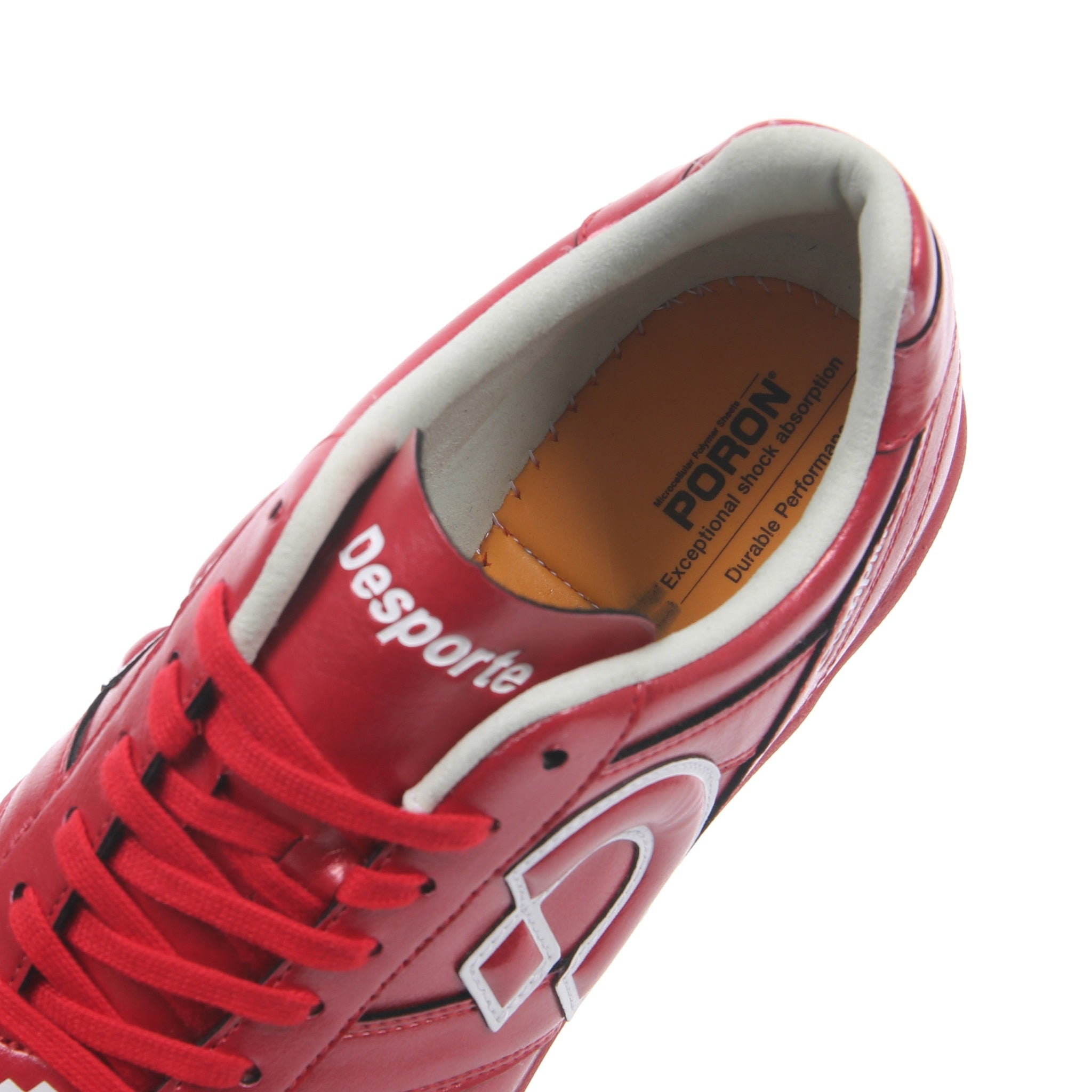 Desporte Campinas SP2 red futsal shoe Poron memory foam cushioning