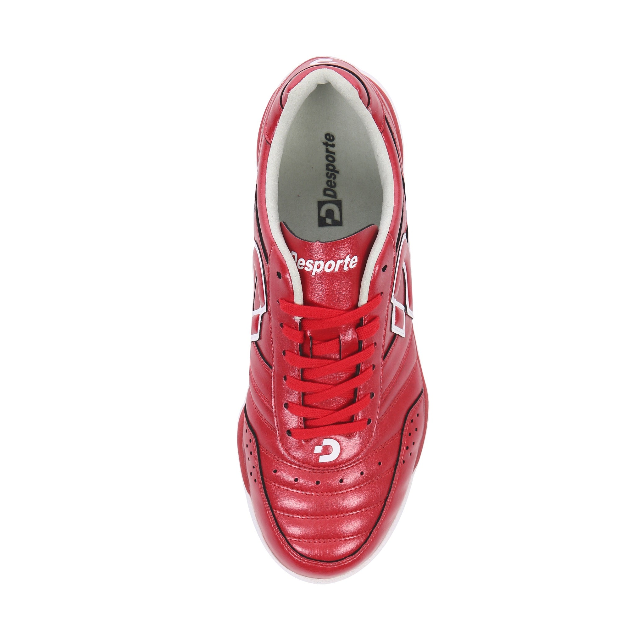 Desporte Campinas TF SP2 red turf soccer shoe synthetic suede leather insole and lining