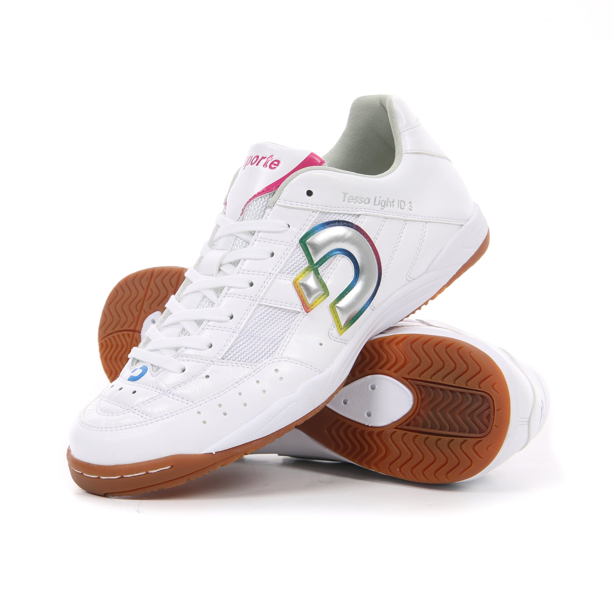 Desporte Tessa Light ID3 white silver rainbow futsal shoes