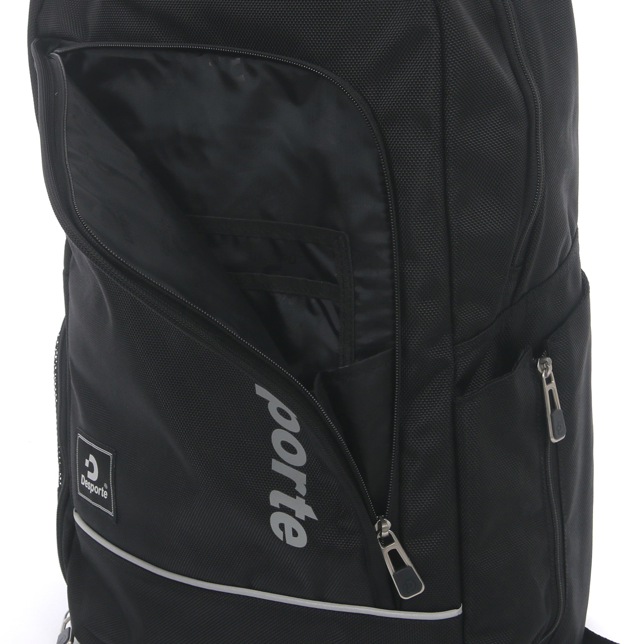 Desporte black backpack DSP-BACK12 front compartment for valuables