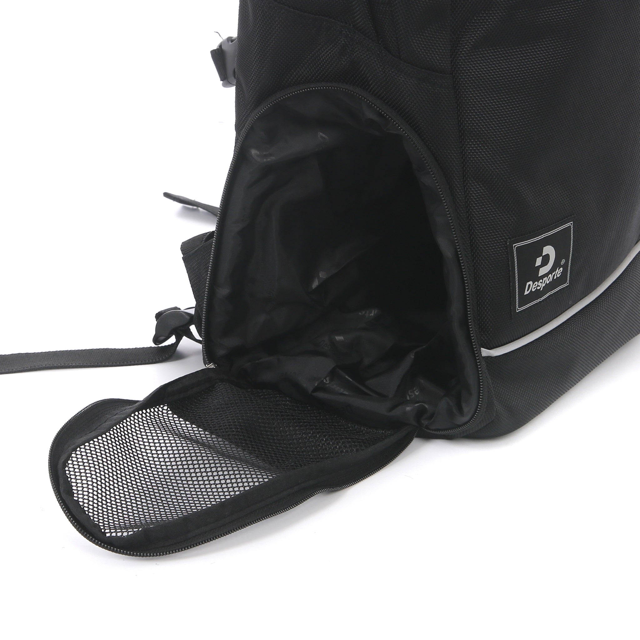 Desporte black backpack DSP-BACK12 side compartment for shoes