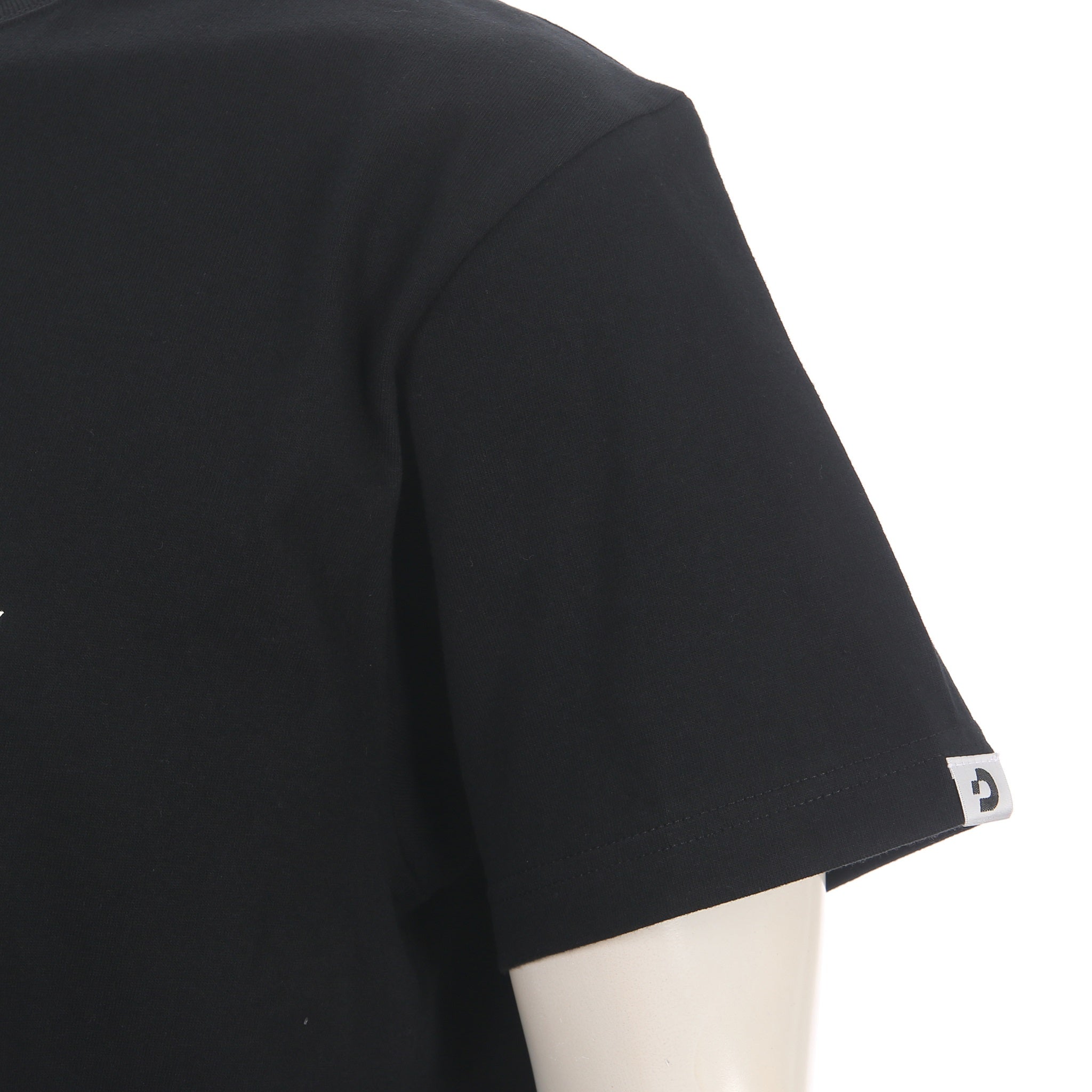 Desporte black 100% cotton t-shirt DSP-T52 small left sleeve logo