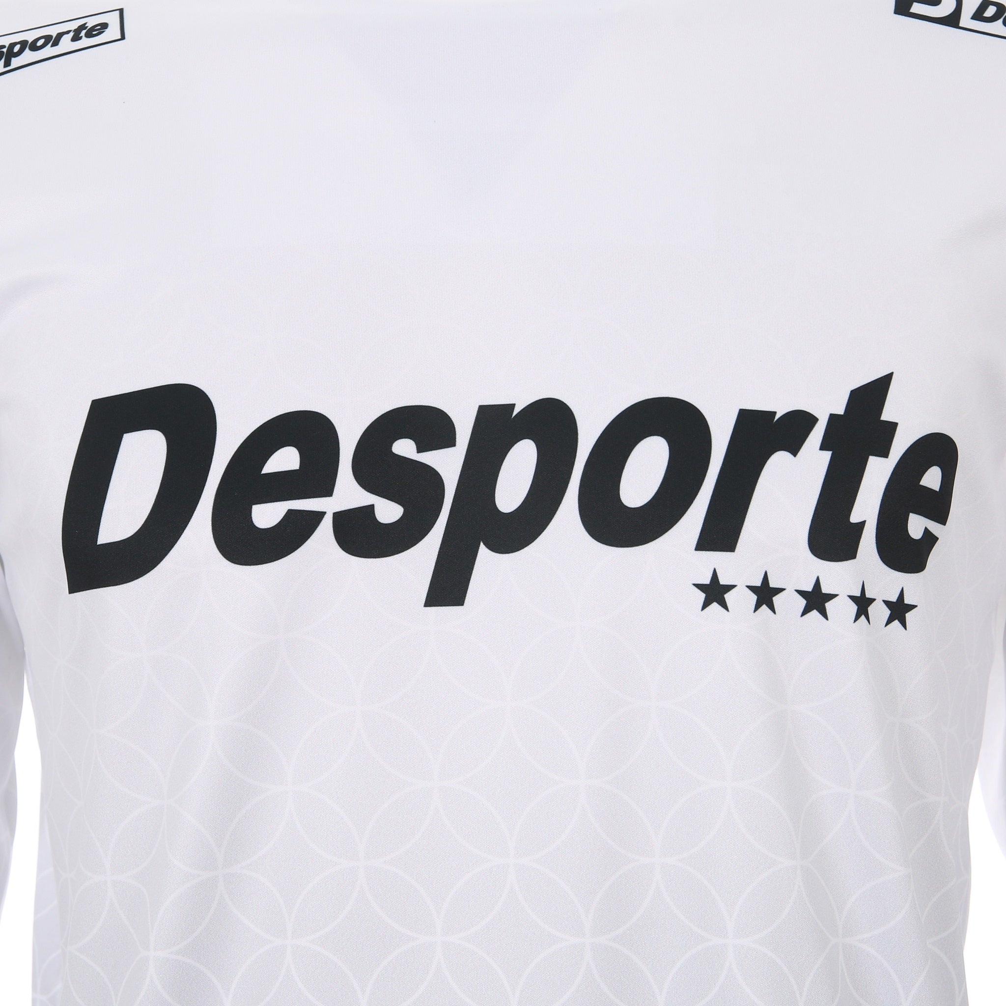 Desporte white quick-dry long sleeve practice shirt DSP-BPS-33L for futsal and soccer chest logo