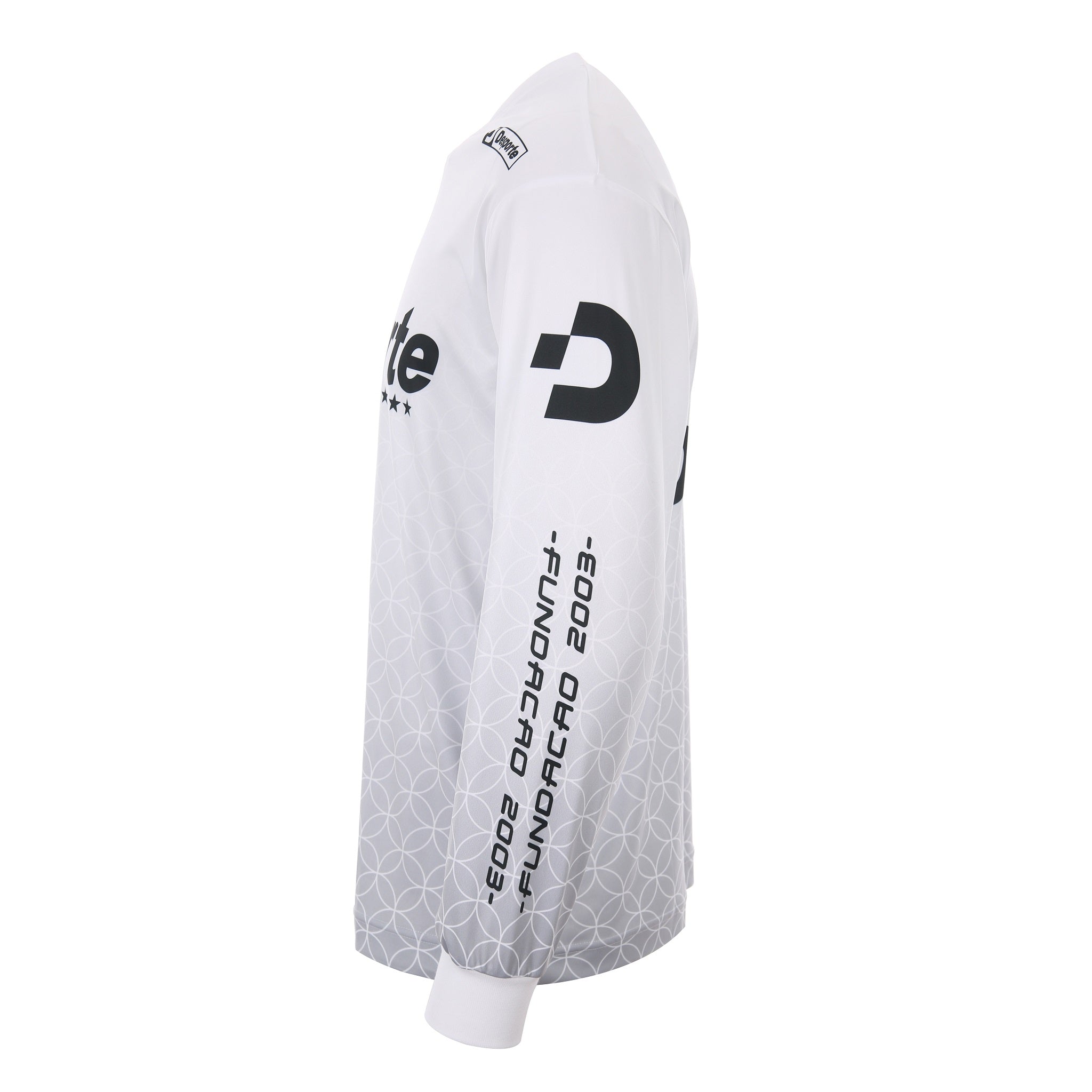 Desporte white quick-dry long sleeve practice shirt DSP-BPS-33L for futsal and soccer side view