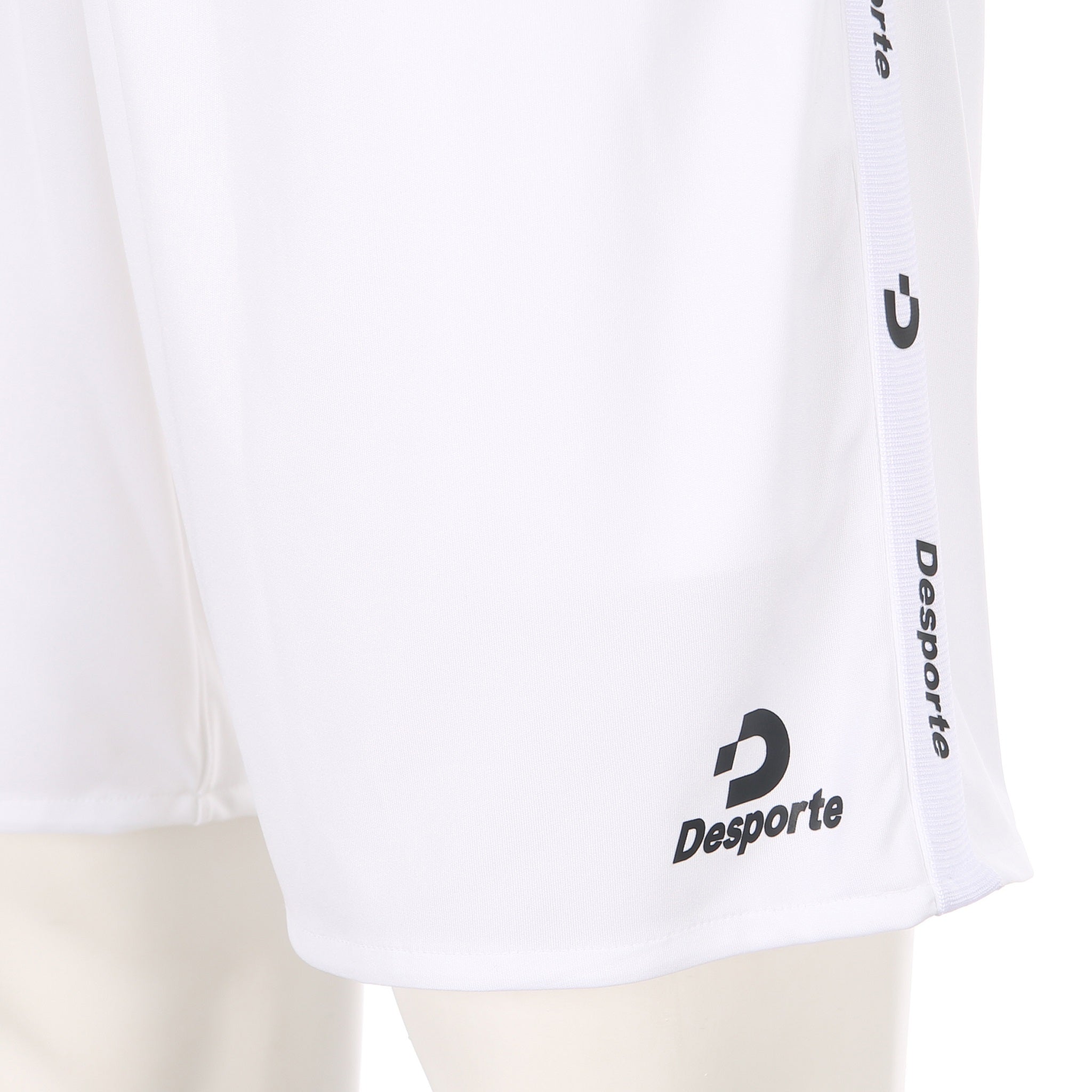 Desporte white practice shorts DSP-BPSP-31 track tape logo and print logo