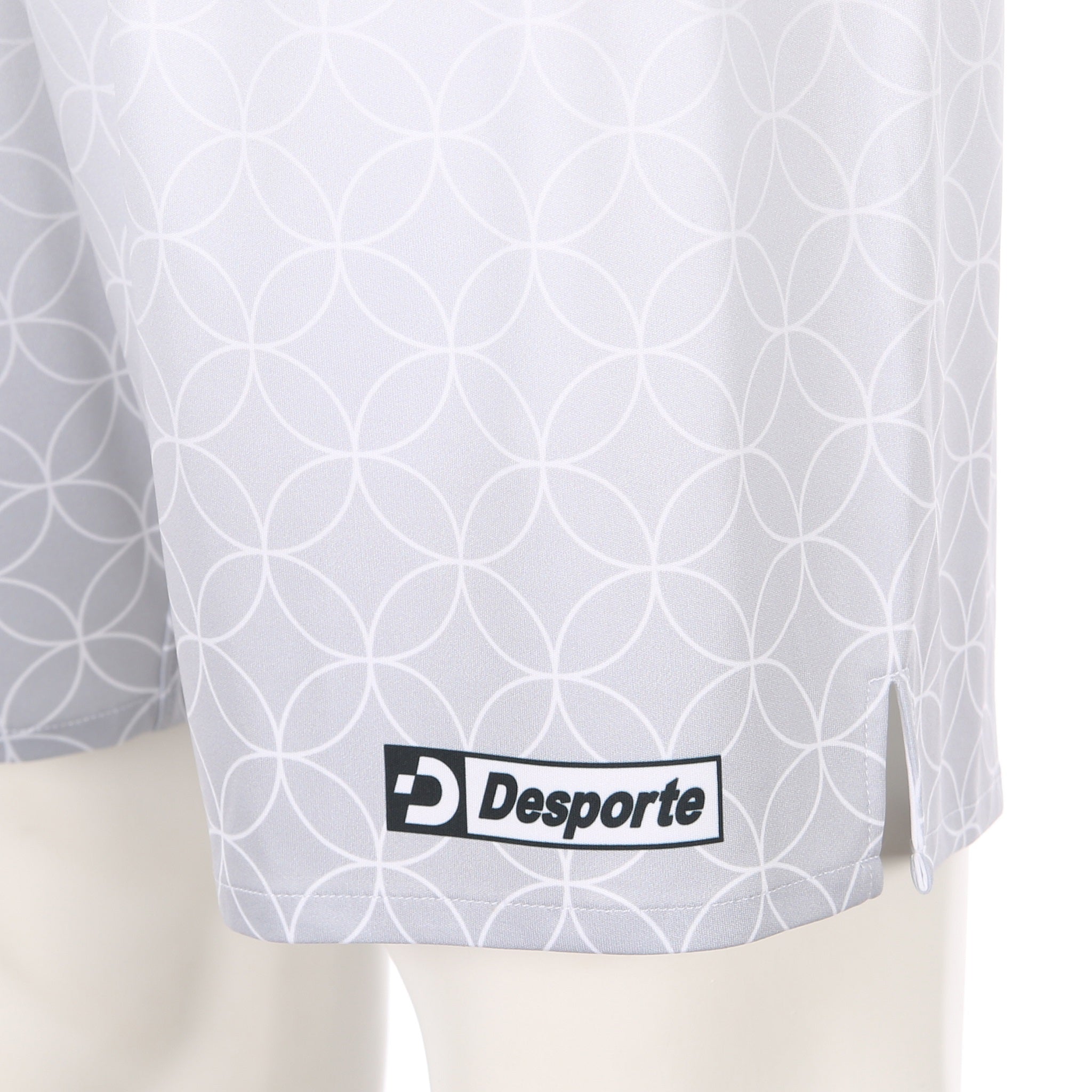 Desporte white heat sublimation design practice shorts DSP-BPSP-32 left front logo