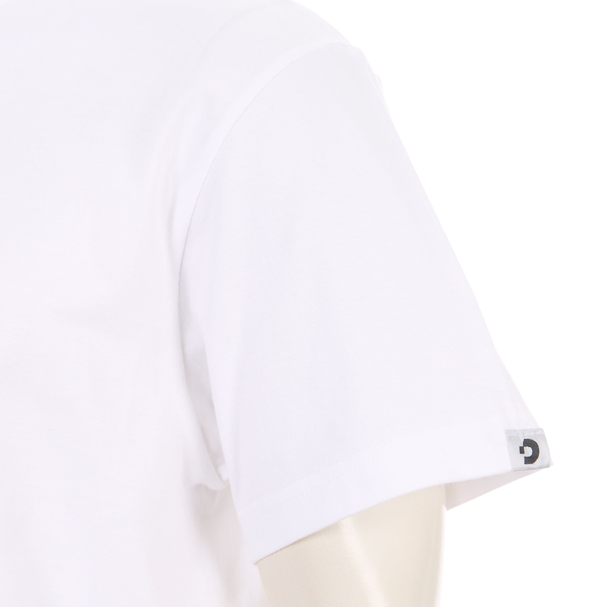 Desporte white 100% cotton t-shirt DSP-T52 left sleeve logo