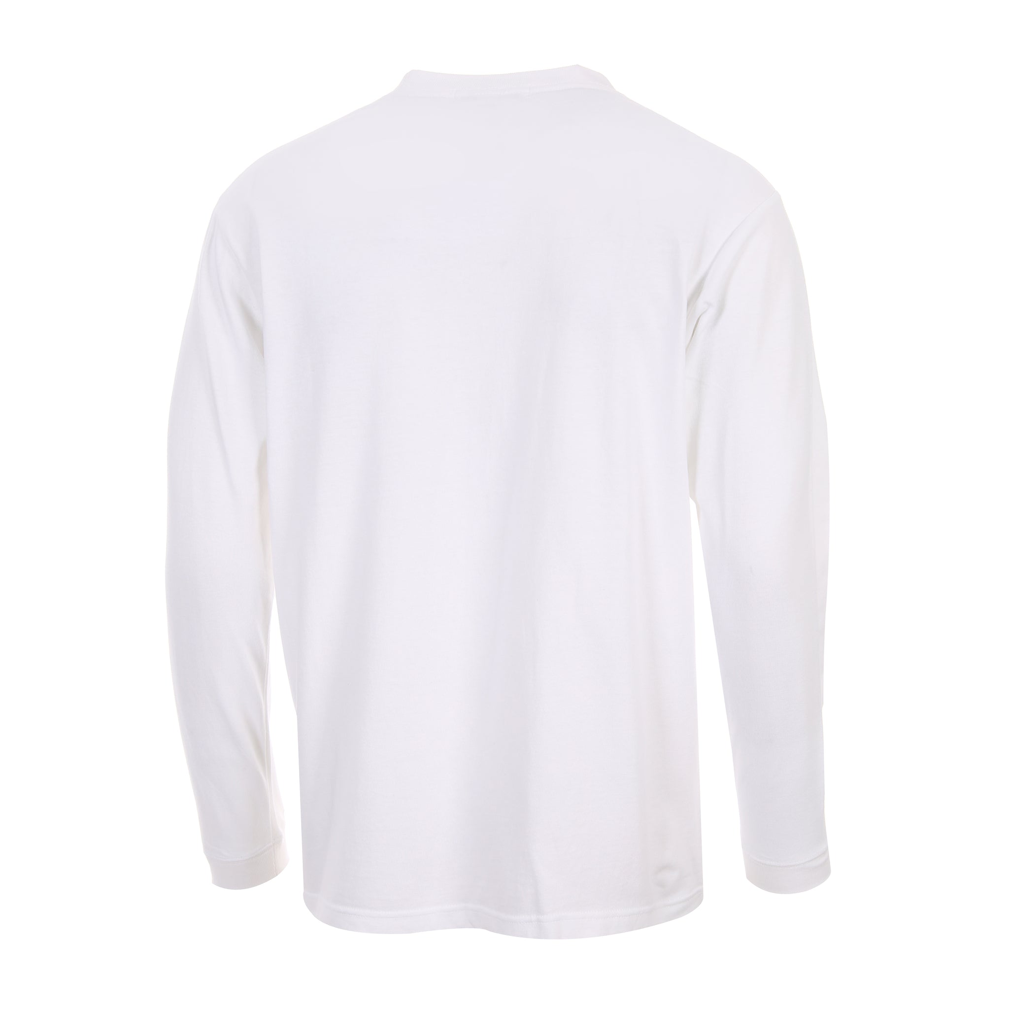 Desporte white 100% cotton long sleeve t-shirt DSP-T53L back view