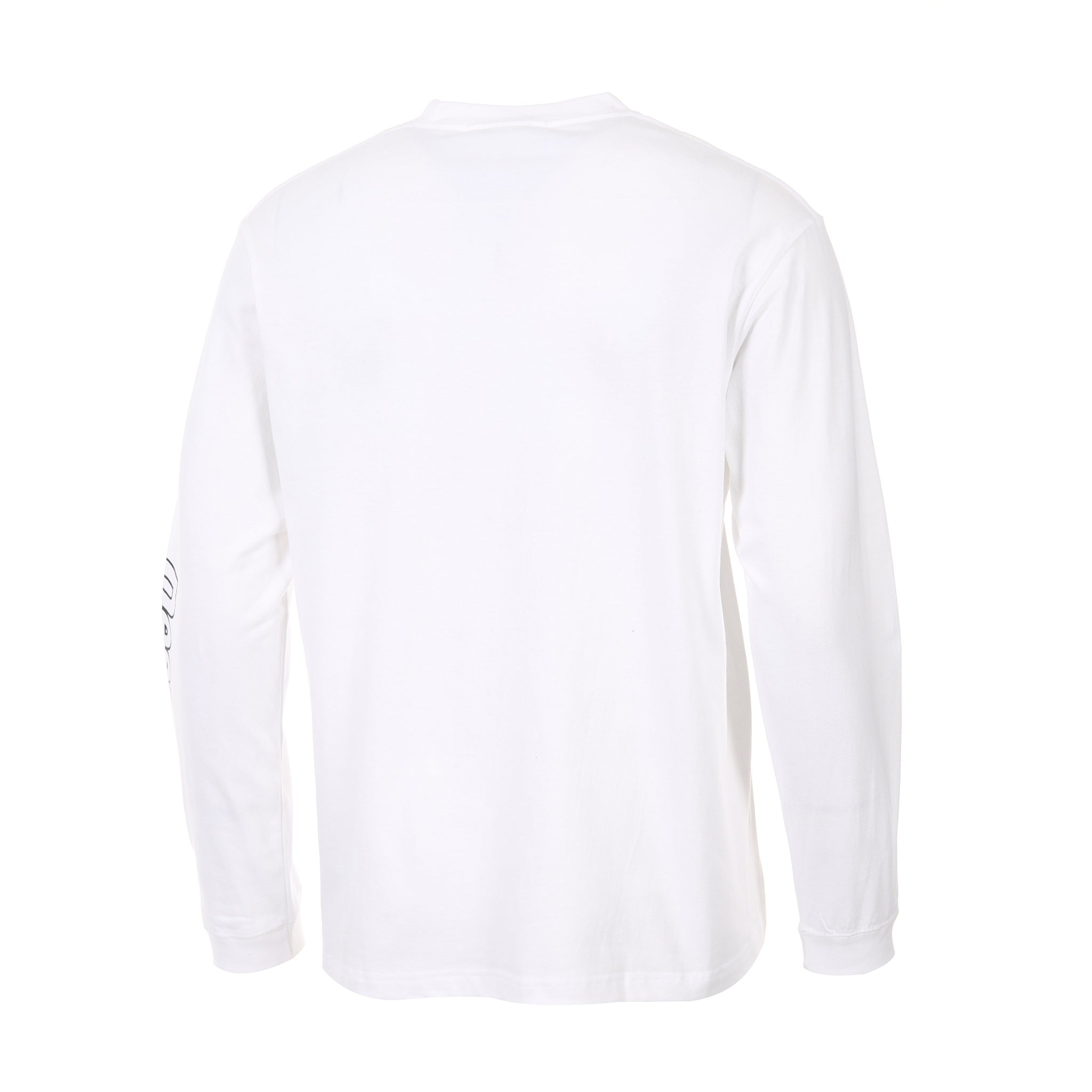 Desporte white long sleeve cotton t-shirt back view