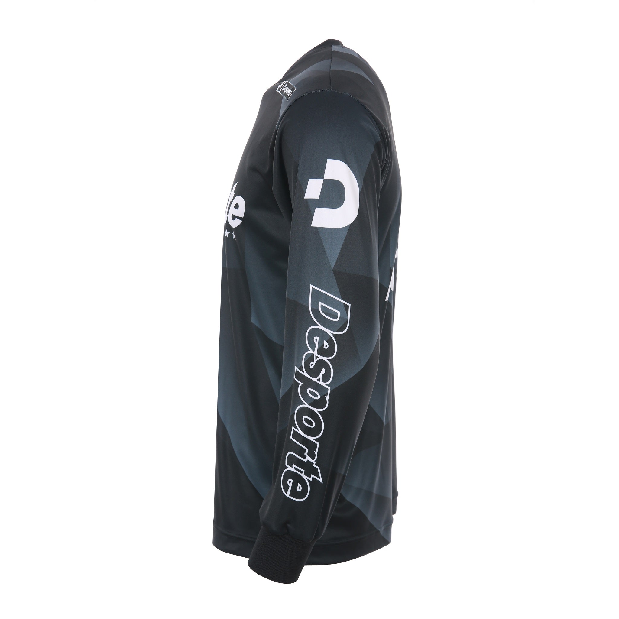 Desporte black quick dry long sleeve practice shirt DSP-BPS-30L side view