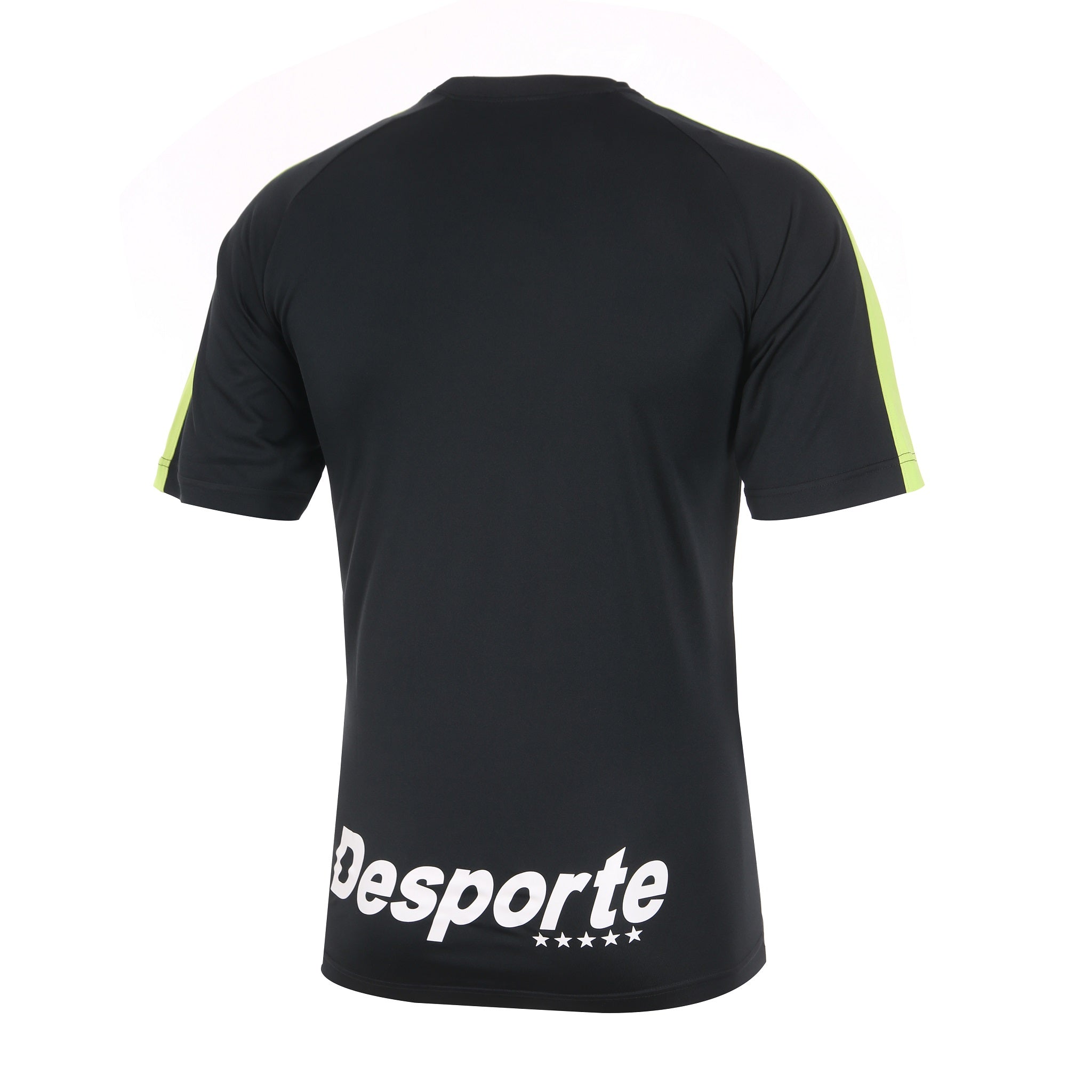 Desporte black lime football practice jersey back view