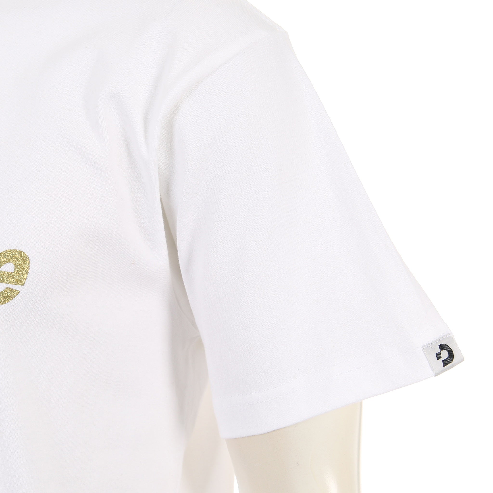 Desporte white 100% cotton t-shirt DSP-T46 sleeve logo