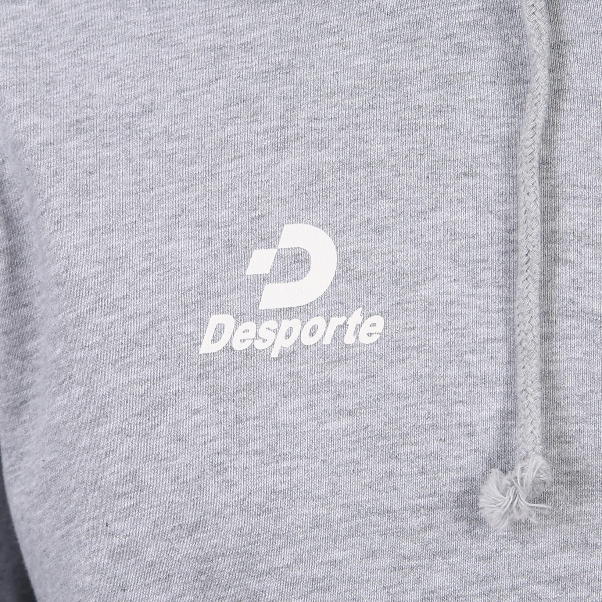 Desporte full zip cotton hoodie gray front logo