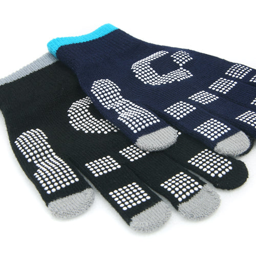 Desporte knitted grip gloves anti slip silicone