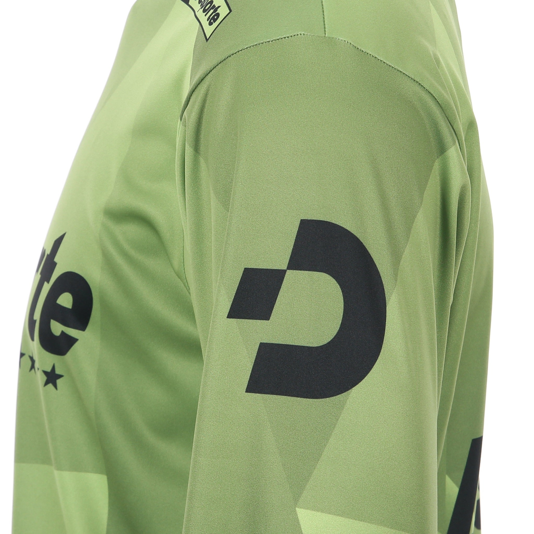 Desporte lime color quick dry long sleeve practice shirt DSP-BPS-30L with black shoulder logo