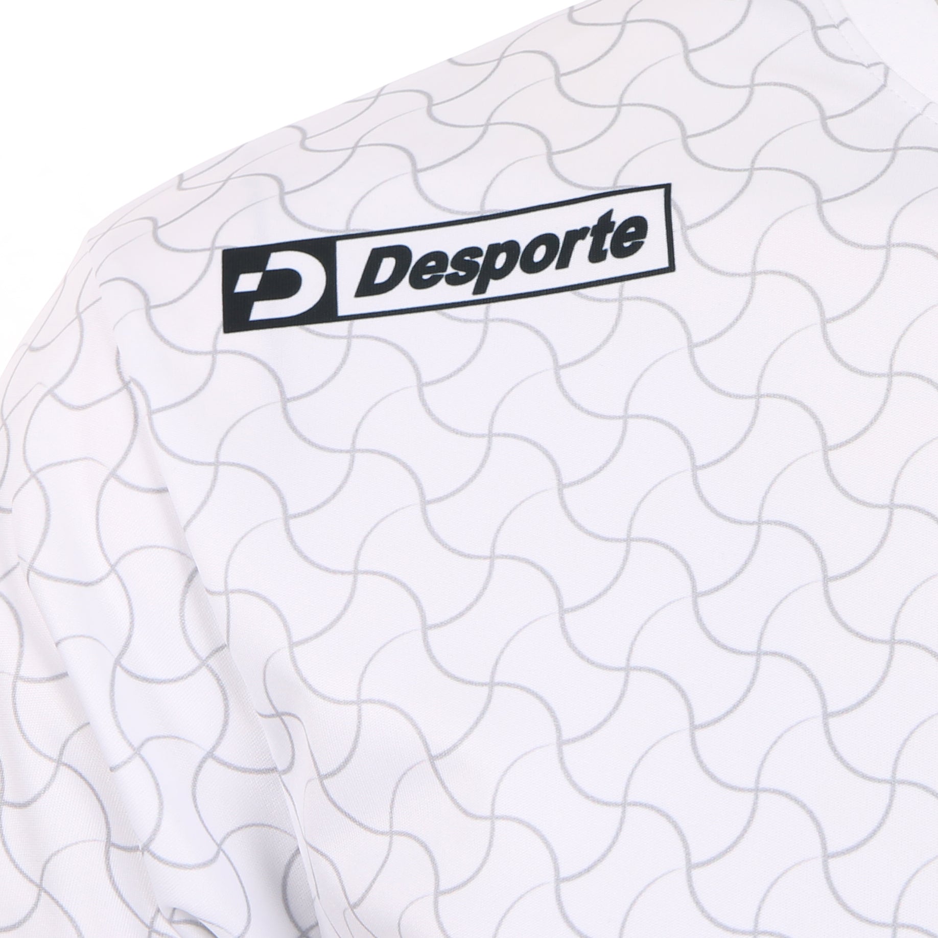 Desporte white quick dry football jersey shoulder logo